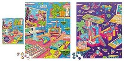 Cozy Gamer 2-In-1 Double-Sided 500-Piece Puzzle