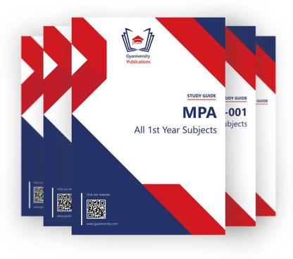 MPA 1st Year IGNOU Study Guides Combo (Set of 4 books including MPA-011, MPA-012, MPA-013, MPA-014)