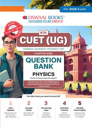 Oswaal NTA CUET (UG) Chapterwise Question Bank Physics (For 2025 Exam)