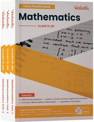 Vedantu JEE Tatva Class 12 Mathematics Set of 4 | JEE 2026 Prep Book & QR Videos