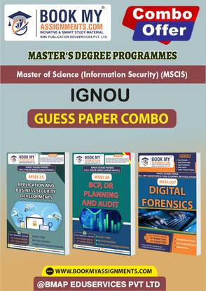 IGNOU MSEI25 MSEI26 MSEI27 Study Guide (Guess Paper) for Ignou Student-Master of Science (Information Security) (MSCIS)