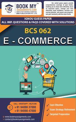 IGNOU BCS 062 E-Commerce | Guess Paper | Important Question Answer| Bachelor of Computer Applications (BCA)