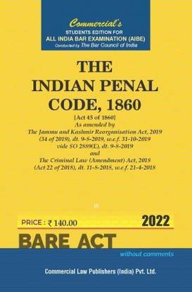 Indian Penal Code, 1860 (IPC) [Pkt. Edn.]