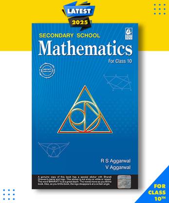 R S Aggarwal Secondary School Mathematics For Class 10 with 1 Disc Paperback, Veena Aggarwal, R S Aggarwal|New Latest Edition For 2025-2026 with 1 Disc