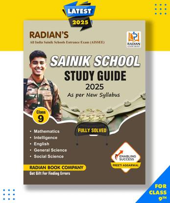 Sainik School Guide Book Class 9 for Entrance Exam (AISSEE) 2025 English Medium