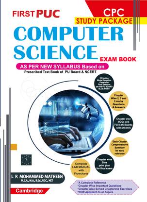 CPC First Puc Computer Science Exam Books