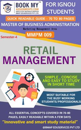IGNOU MMPM 009 Retail Management Quick Readable Notes | Important Topic-wise Conceptual Notes | Master of Commerce in Finance & Taxation (MCOMFT)