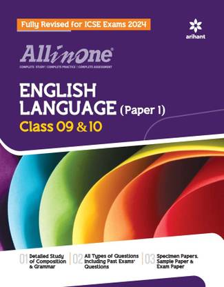 Arihant All In One Class 9th and 10th English Language(Paper 1) for ICSE Exam�2024 Sixth Edition