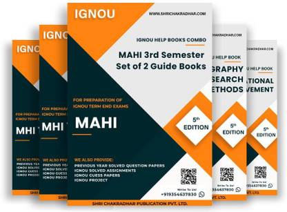 MA History (MAHI) 3rd Semester IGNOU Study Material Combo in Hindi Medium (Set of 2 IGNOU Guide Books including MHI 103 & MHI 109) with Latest Solved PYQs & Chapter-Wise Questions  - Get the PDF of this book at Rs. 99, WhatsApp us at +919354637830, or visit our website shrichakradhar.com.