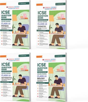 Oswaal Icse Question Bank Chapter-Wise Topic-Wise Class 10 Physics, Chemistry, Maths and Biology