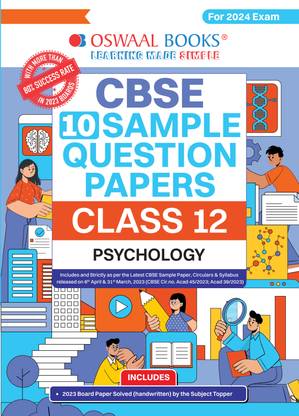 Oswaal CBSE Sample Question Papers Class 12 Psychology (For Board Exams 2024) | 2023-24