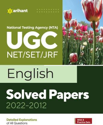 (OldEditon)Arihant
NationalTestingAgency(NTA)UGCNET/JRF/SETEnglishSolvedPapers2024-2012