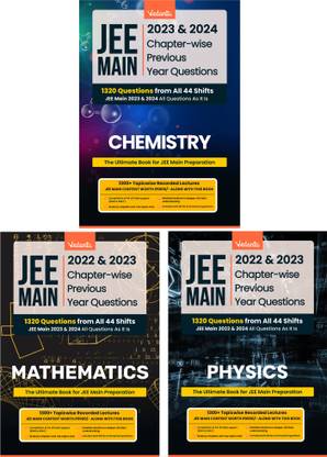 Vedantu JEE Main 2023-2024 Previous Year Question Books - Complete Set of 3 for Physics, Chemistry, and Mathematics | All Shifts Exactly as Conducted | Ideal for JEE Main 2025 Preparation | Includes Access to JEE Recorded Lectures