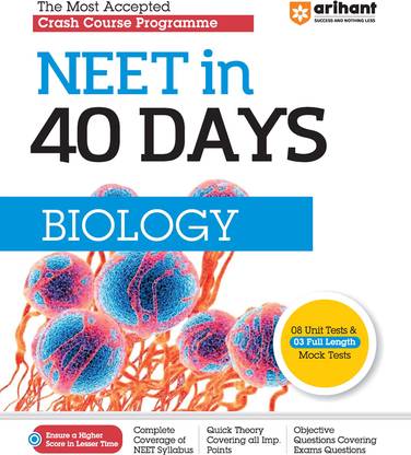 Arihant 40 Days Crash Course Programme NEET Biology 2024