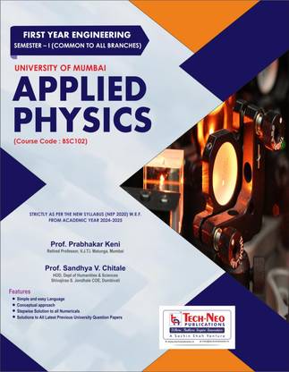 Applied Physics (Course Code BSC102) For First Year Engineering, University of Mumbai, Semester 1