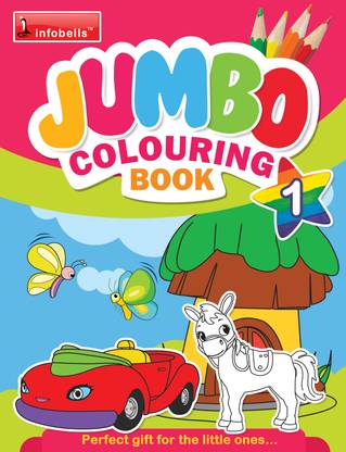 Jumbo Colouring Book Vol 1  - Learning Practice Improving Book for Children