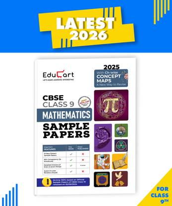 Educart CBSE Sample Question Papers Class 9 Mathematics Book (For 2025 Exam)  - Class 9 Sample Paper 2025