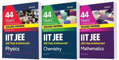 44 Years Chapterwise Topicwise Solved Papers (2022-1979) IIT JEE Mathematics, Physics, Chemistry ( Set of 3 Books )
