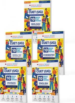 Oswaal NTA CUET (UG) Mock Test Sample Question Papers English, Physics, Chemistry, Biology & General Test (Set of 5 Books)(Entrance Exam Preparation Book 2023)