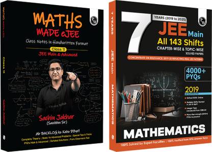 PW Maths Made EJEE Class 11 Handwritten Notes By Sachin Jakhar & JEE Main 7 Years Chapterwise & Topicwise PYQs Combo