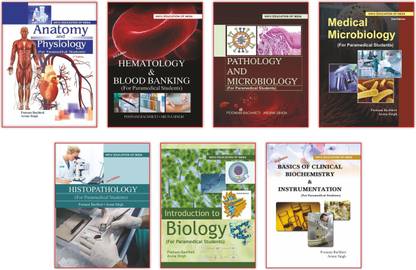 2022 Paramedical Books Set of 7: Anatomy And Physiology, Hematology & Blood Banking, Pathology & Micro Biology, Medical Microbiology, Histopathology, Introduction To Biology, Clinical Biochemistry  - 2022 Paramedical Books Set of 7: Anatomy And Physiology, Hematology & Blood Banking, Pathology & Micro Biology, Medical Microbiology, Histopathology, Introduction To Biology, Clinical Biochemistry (Paperback, VAYU EDUCATION OF INDIA)