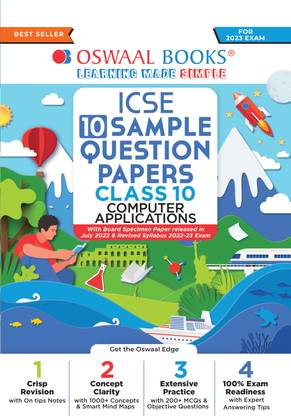 Oswaal ICSE Sample Question Papers Class 10 Computer Applications (For 2023 Exam)