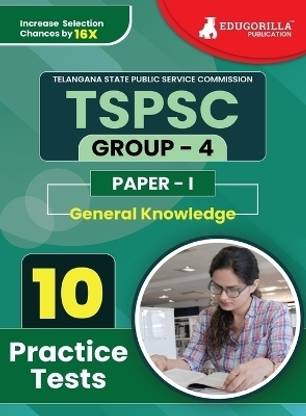 TSPSC Group 4 : Paper 1  - 2024 | Telangana State Public Service Commission | 10 Full Practice Tests with Free Access To Online Tests