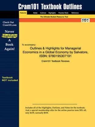 Studyguide for Managerial Economics in a Global Economy by Salvatore, Dominick, ISBN 9780195307191