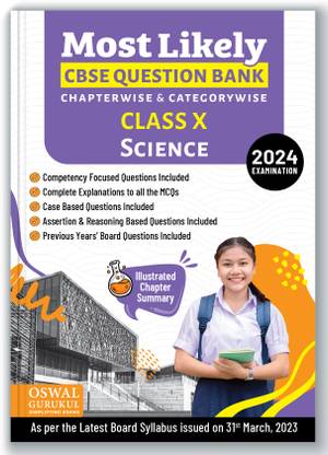 Most Likely Cbse Question Bank - Science for 2024 Examination Class X