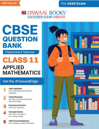 Oswaal CBSE Question Bank Class 11 Applied Mathematics, Chapterwise and Topicwise Solved Papers For 2025 Exams