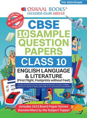 Oswaal Cbse Sample Question Papers Class 10 English Language & Literature Book