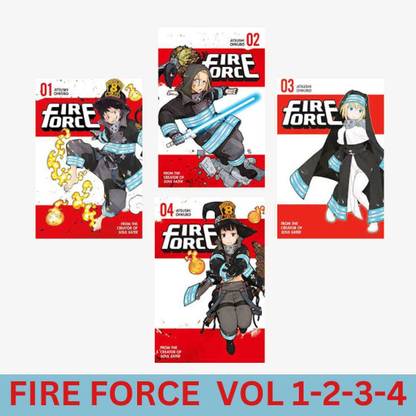 Fire Force Book Set, Manga Combo, Vol. 1, 2, 3 & 4 (English, Paperback, Ohkubo Atsushi)