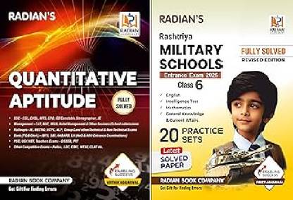 Quantitative Aptitude Book for Competitive Exams | Rashtriya Military School (RMS-CET) Class 6 Practice Set Preparation Book for Entrance Exam 2025 in English
