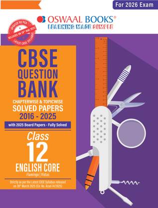 CBSE Question Bank SOLVED PAPERS Class 12 English Core For 2026 Exam