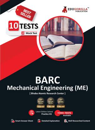 BARC Mechanical Engineering (ME) Exam  - 2024 (Bhabha Atomic Research Centre) | 10 Full Length Mock Tests (1000 Solved Questions) with Free Access To Online Tests