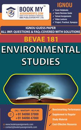 IGNOU BEVAE 181 Environmental Studies | Guess Paper | Important Question Answer | BAGS