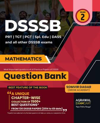 Examcart DSSSB Math Question Bank by Sombir Dagar Sir for PRTs | TGTs | PGTs | Spl. Edu | DASS For 2025 Exam in English