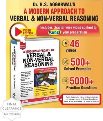 A Modern Approach to Verbal & Non-Verbal Reasoning  - A Modern Approach to Verbal & Non-Verbal Reasoning (English, Paperback, Aggarwal R. S)