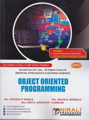OBJECT ORIENTED PROGRAMMING - Second Year SE Degree Course in Artificial Intelligence and Machine Learning - Semester 3 - SPPU