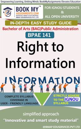 IGNOU BPAE 141 Right to Information In Depth Guide For Ignou Student