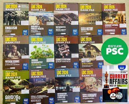 ( Xylem PSC Combo ) Kerala PSC LDC Rank File with 2 Year's Current Affairs, a Combo Collection of Xylem PSC Texts, 2024 Latest LDC Fact Rank File 13 Volumes Set and One Set of 2022-24 Current Affairs