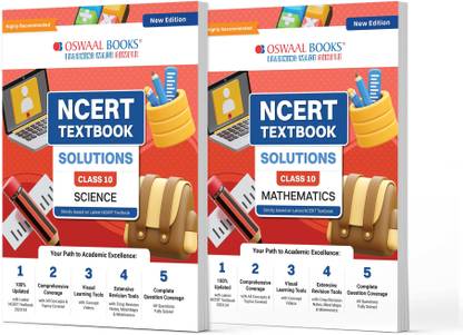 Oswaal NCERT Textbook Solution Class 10 Science & Mathematics | Set of 2 Books | For Latest Exam