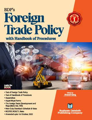 BDP's Foreign Trade Policy with Handbook of Procedures
25th Edition (October 2022)
