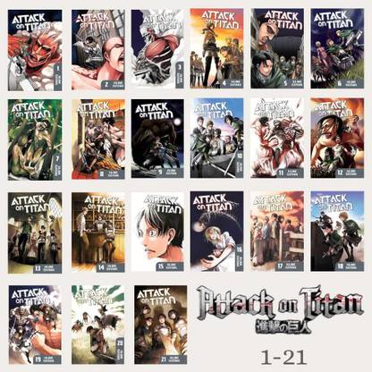 Attack On Titan, Manga Combo, Vol. 1-21 (English, Paperback, Isayama Hajime) set