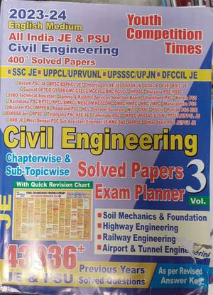 Youth All India JE and PSU 2024 Civil Engineering Exam Planner 400+ Solved Papers Volume 3 Book 43936+ PYQs English Medium