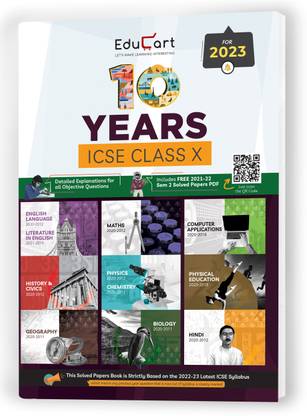 Educart ICSE 10 Years Solved Papers Book for Class 10