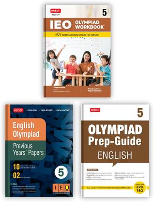 MTG International English Olympiad (IEO) Workbook, Prep-Guide & Previous Years Papers with Self Test Paper Class 5 - SOF Olympiad Books For 2023-24 Exam (Set of 3 Books)