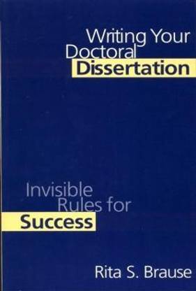 Writing Your Doctoral Dissertation