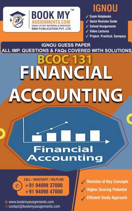 IGNOU BCOC 131 Financial Accounting | Guess Paper | Important Question Answer | BBA