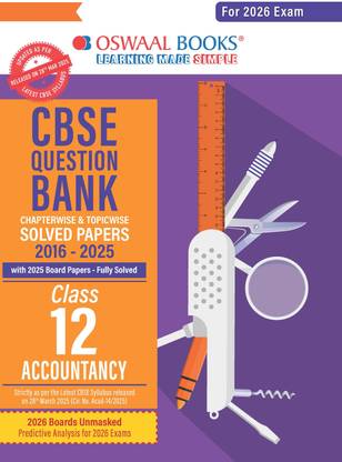 CBSE Question Bank SOLVED PAPERS Class 12 Accountancy For 2026 Exam